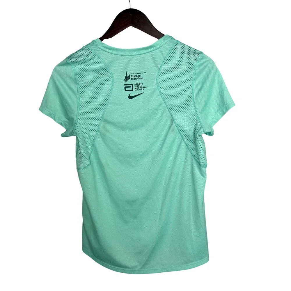 Nike Chicago Marathon 2023 Dri-FIT Running Shirt Womens Small Mint Green Mesh
